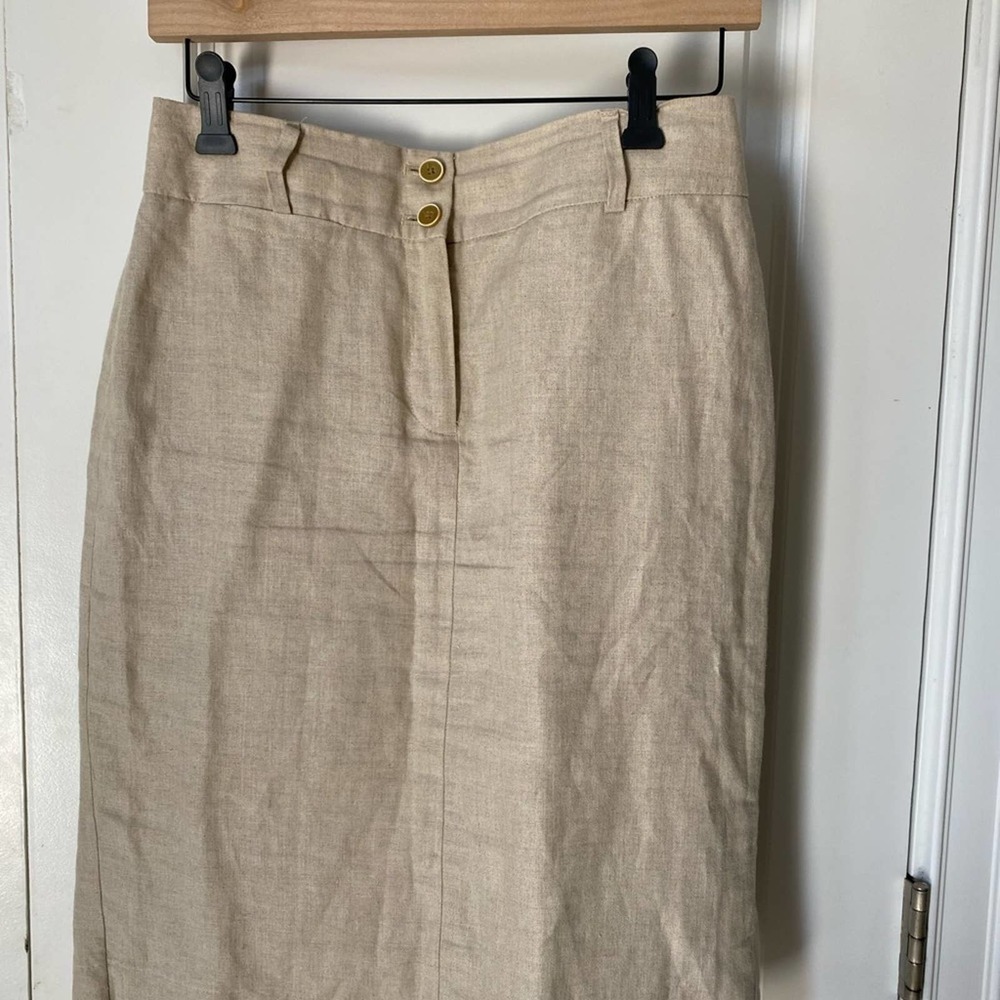Banana Republic Linen Lined Pencil Skirt 2